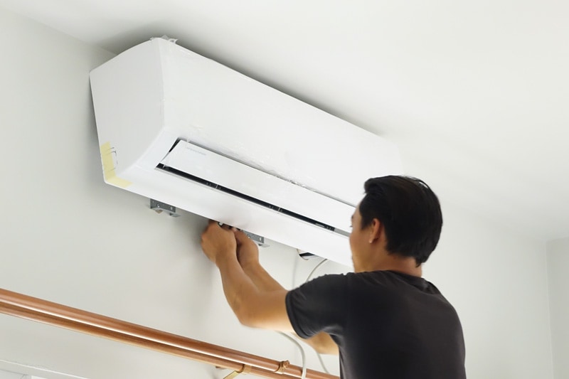 Video Blog Title: Video - Choose a Ductless System for Your Home Remodel Photo: Ductless System Wall Mount Installation